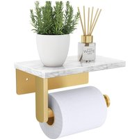 Brushed Gold Toilet Paper Holder ,304 Stainless Steel Wall-mounted ,Tissue Roll Paper Holder Dispenser for Bathroom Washroom