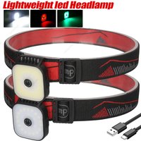 USB Rechargeable Headlamp Flashlight 800 Lumens Bright LED Head Lamp Red Green White Light Head Light Fishing Hiking Running