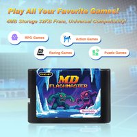 Rewritable 4MB Storage 32KB Fram Cart MD Flashmaster For Megadrive Genesis MD Rewriter For MD Game Cartridge Programmer