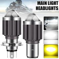 H4 BA20D Motorcycle Headlight Bulb Moto Led Bulbs CSP Chip Hi Lo Lens H4 Lamp Fog Lights Scooter Moto Accessories Headlamp 12V