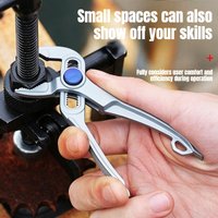 Mini Groove Joint Pliers With Push Lock V Jaw Fast Adjustable For Tight Spaces Multi Surface Grip Multifunction Plier Adjustable