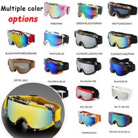 Large frame ski goggles with colored lenses and sponge anti-collision anti-glare lenses Outdoor sports snowboarding and snowboar