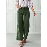 Chic Green Straight Leg Jeans for Women - High-Quality Denim Pants for a Stylish and Fashionable Look
