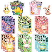 8/24PCS Cartoon Easter Stickers DIY Holiday Bookkeeping Card Cell Phone Decoration Stationary Stickers