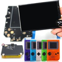 HISPEEDIDO For Game Boy DMG IPS Screen V5 LCD Kits W/Rechargeable Shell Housing Accessories,36 Colors High Brightness Backlight