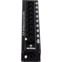 New Electronics XLR 1x8 Balanced Audio Splitter 1 in 8 Out 3 Pin XLR Audio Splitter Audio Signal Splitter Box One Loop Output Au