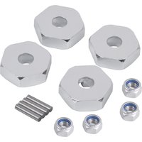 4pcs Aluminum Wheel Hex 12mm and M4 Lock Nuts Set for Tamiya M05 TT-02SR Traxxas MST Yokomo YD2