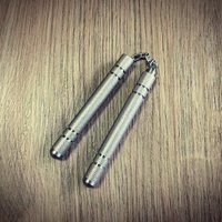 Outdoor Portable EDC Anti-slip 2-in-1 Mini Stainless Steel Nunchaku Finger Spinning Toy Tool