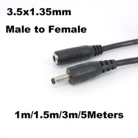 1/3/5/ Meter DC 3.5mm x 1.35mm Male Female Power charging Cable Extension 2A Cord Adapter Connector for CCTV Camera