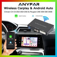 ANYFAR Wireless Carplay Android Auto Module For Peugeot 208 308 508 3008 Citroen C4 DS3 DS4 DS5 SMEG MRN Mirror Link Multimedi