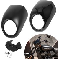Motorcycle Headlight Fairing Mask Light Front Fork Mount Kit Painted For Harley Sportster Dyna Street Bob FX/XL 883 Custom 1200