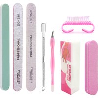 8pcs/Set Nail manicure Care Tool Kit Nail Buffer Professional Nail Files Brush Manicure Pedicure UV Gel Nails Polish Art Tools
