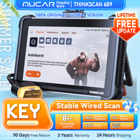 THINKCAR THINKSCAN 689 Professional Car Diagnostic Tools CANFD DOIP Bi-directional ECU Coding 34 Reset Full System Obd2 Scanner