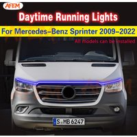 Car Hood LED Light Strip Auto Engine Hood Decorative Ambient Lamp Modified For Benz Sprinter 2009-2022 Daytime Running Lights