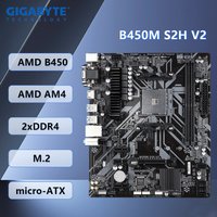 GIGABYTE B450M S2H V2 AMD B450 Motherboard Support AM4 Socket Ryzen 5 5600X 7 5800X 5 5600G 9 5900X 3 3200G SATA3 Micro ATX