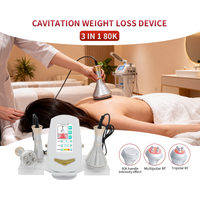 Upgrade 3IN1 80K Massage for relaxation and shaping Skin rejuvenation Radiofrequency beauty equipment Cavitation ultrasound