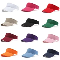 AliExpress NONE Tennis Caps UV Protection Outdoor Cycling Running Fishing Beach Caps Solid Color Breathable Sun Hats Men Women Summer Visor Caps