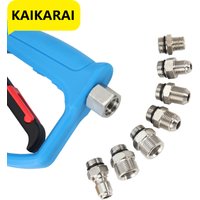 High Pressure Washer 3/8 Quick Connector High Pressure Water Gun Tail Outlet Hose Variable Diameter External Thread Adapter
