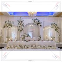 Luxury Wedding Backdrop Wall Party Supplies White 3pcs Arc Arch Backdrop Stand for Party Decoration