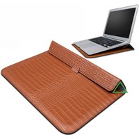 Crocodile PU Leather Magnetic Laptop Sleeve 16 15 14 13 12 11 Inch Pouch Case For Macbook Neo Air Pro M5 M4 M3 M2 M1 Accessories