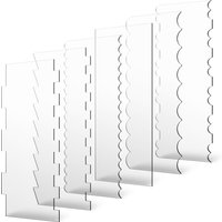 Clear Cake Spatula Acrylic Cake Decorating Comb Cream Cake Edge Smoother Frosting Decorating Comb Smooth Spatula Kitchen Baking