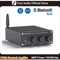 Fosi Audio BT20A Bluetooth TPA3116D2 wzmacniacz mocy dźwięku 100W Mini radio HiFi klasy D wzmacniacz basowy wysokie tony do kina domowego