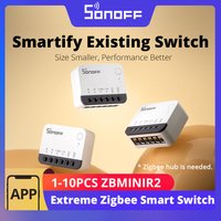 SONOFF ZBMINIR2 Inteligentny Przełącznik Zigbee z Trybem Odłączonego Przekaźnika, Zewnętrzne Sterowanie Przełącznikiem, Współpracuje z EWeLink, Wymaga