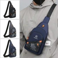 Car Logo Camouflage Men Slanted Shoulder Bag Chest Crossbody Storage Bag For Mercedes Benz AMG A C E S Class W201 W210 W108 W204