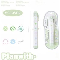 6pcs/set Cute Cartoon Ins Journal Stamp Pen Detachable Ink Stamps for Planners Diaries Scrapbook Creative Portable Stamping Set