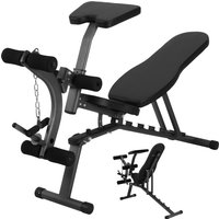 Adjustable Gym Bench 600kg Capacity with 3-Level Backrest with Leg Extension Preacher Pad for Home Gym Compact Press Exercises