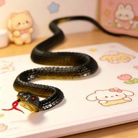 45cm Realistic Fake Rubber Snake Toy Simulation Anaconda Scary Prank Trick Toy Halloween Prop Bird Deterrent Accessory Decor