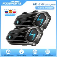 Fodsports M1-S Air 4-Fahrer Motorrad-Intercoms Motorradhelme Bluetooth-Headset Intercomunicador Moto Drahtloses Interphone