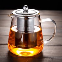 Arshen 750/950ml Filterable Heat-resistant Glass Teapot With 304 Stainless Steel filter Can Heated on Fire Clear Glass Teapot