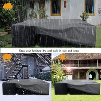 Heavy Duty Waterproof Patio Furniture Cover Rectangular Garden Rain And Snowproof Outdoor Sofa Table And Chair Windproof Cover