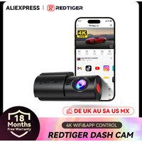 REDTIGER A1 4K Mini Dashcam mit WLAN & App-Steuerung, Kompakte Autokamera, Hervorragende Nachtsicht, G-Sensor, 24-Stunden-Parkmodus, Loop-Aufnahme