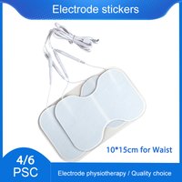 Coussinet d'électrode auto-adhésif réutilisable à 2 broches, Patch de Gel de physiothérapie pour le dos et la taille, unité TENS, masseur de thérapie d'acupuncture corporelle