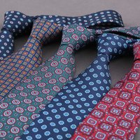 Classic Neck Tie Men's Imitation Silk High Quality Ties Soft Novel Polka Dot Floral Neckties Business Wedding Accessories Gift