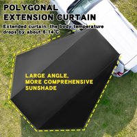 Car Awning Camping Outdoor Tarp Waterproof Car Awning Tailgate For Sedans Van Rv Fishing Beach Buses Automotive Suv Truck