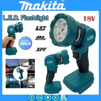 Makita Cordless LED Flashlight Power Tools Outdoor Handheld Spotlight Rechargeable Lanterns Jobsite Work Light For 18V Battery
