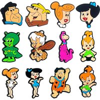 12-100Pcs Primitive Man Cartoon Shoe Charms For Slides Clog Sandals Shoes Decorations Accessories For Christmas Birthday Gifts