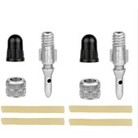 2 Sets Bicycle Tire Valve Core Sit D/V Core Replacement With Extra Hose For British Style Valve Wheelchair Tires Cycling Parts