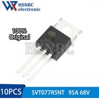 10PCS 077R5NT SVT077R5NT TO-220 68V 95A N-channel Power MOSFET Transistor 100% New Original