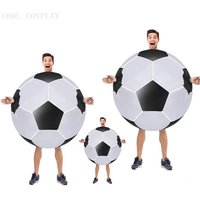 Adult Soccer Inflatable Cosplay Costume Football Club Party Blow Up Suit Mascot Funny Carnival Festival Performance Wear