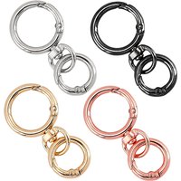 6/12 Sets Alloy Keychains O-Rings Spring Hook Clips for Keychains Lanyards Wallets Leather DIY Craft and Gift Supplies