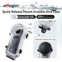 aMagisn Invisible 60m/197ft Dive Housing for Insta360 X5,Waterproof Case Quick-release Fog-Free Diving Case Camera Accessory