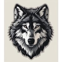 AliExpress NONE 1PC Bold Wolf Head Sticker, Fit for Camper Vans, Bike Frames, Refrigerators & Man Cave Decor