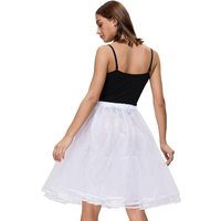 Woman Petticoat Tutu Underskirts Crinoline 50's 3 Layer Ribbon Gauze Tulle skirt Vintage Wedding Bridal Slips Rockabilly Tutu