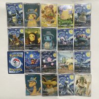 Cartoon Anime Pokemon Ptcg Self-Control Mewtwo Pikachu Collect Trading Signature Flash Card Child Gift 18pcs/set Gift Card Box