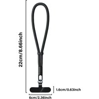 Luxury Adjustable Universal Braided Short Mobile Phone Lanyard Wrist Strap Cell Phone Crossbody Neck Strap Long Rope