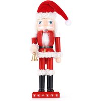 25CM Christmas Nutcracker Puppet Gingerbread Man Wooden Handmade Nutcracker Soldier Doll Toy Ornament Christmas Home Decoration
